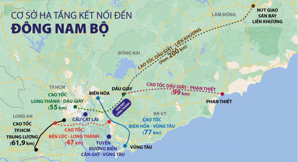 Cơ sở hạ tầng kết nối xung quanh khu vực Long Thành Đồng Nai